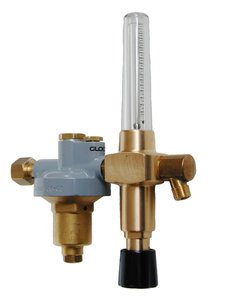 Détendeur basse pression ECO avec économiseur de gaz intégré et débitmètre monté jusqu ‘à 3 l/min, 16 lts/min ou 32 lts/min