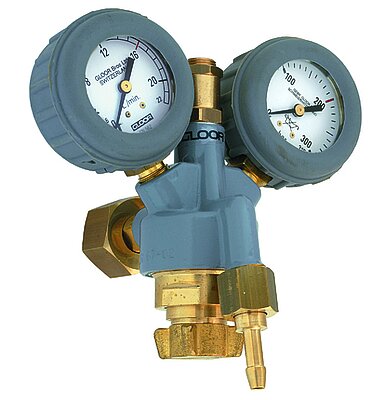 Mini pressure regulator with flow gauge up to 16 l/min Mini pressure regulator with flow gauge up to 16 l/min