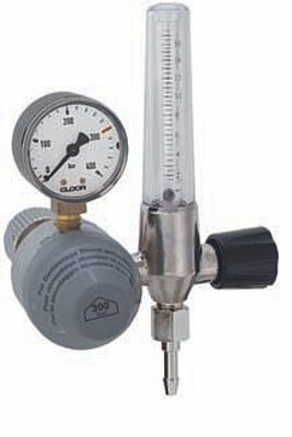 Pressure reducing valve inlet pressure 300 bar with attached flow meter Pressure reducing valve inlet pressure 300 bar with attached flow meter