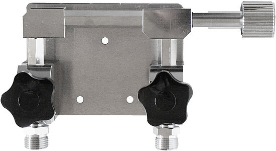 Cylinder battery for two or three cylinders and connection to the automatic change-over switching station. Inlet left or right