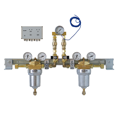 Automatic switching for high flow rate with ZD 79 controllers with contact pressure gauges Automatic switching for high flow rate with ZD 79 controllers with contact pressure gauges